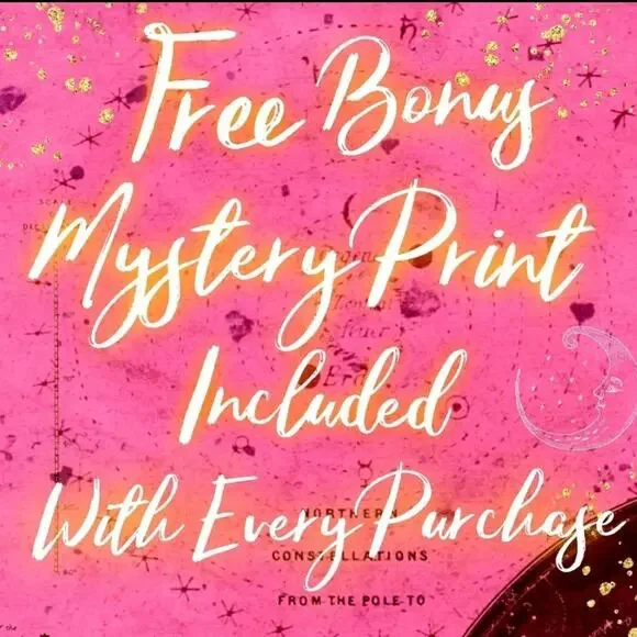 Wizard Moon Star Cosmo Magic Celestial Wall Decor Vivid Color Halloween Decor - Picture 3 of 4